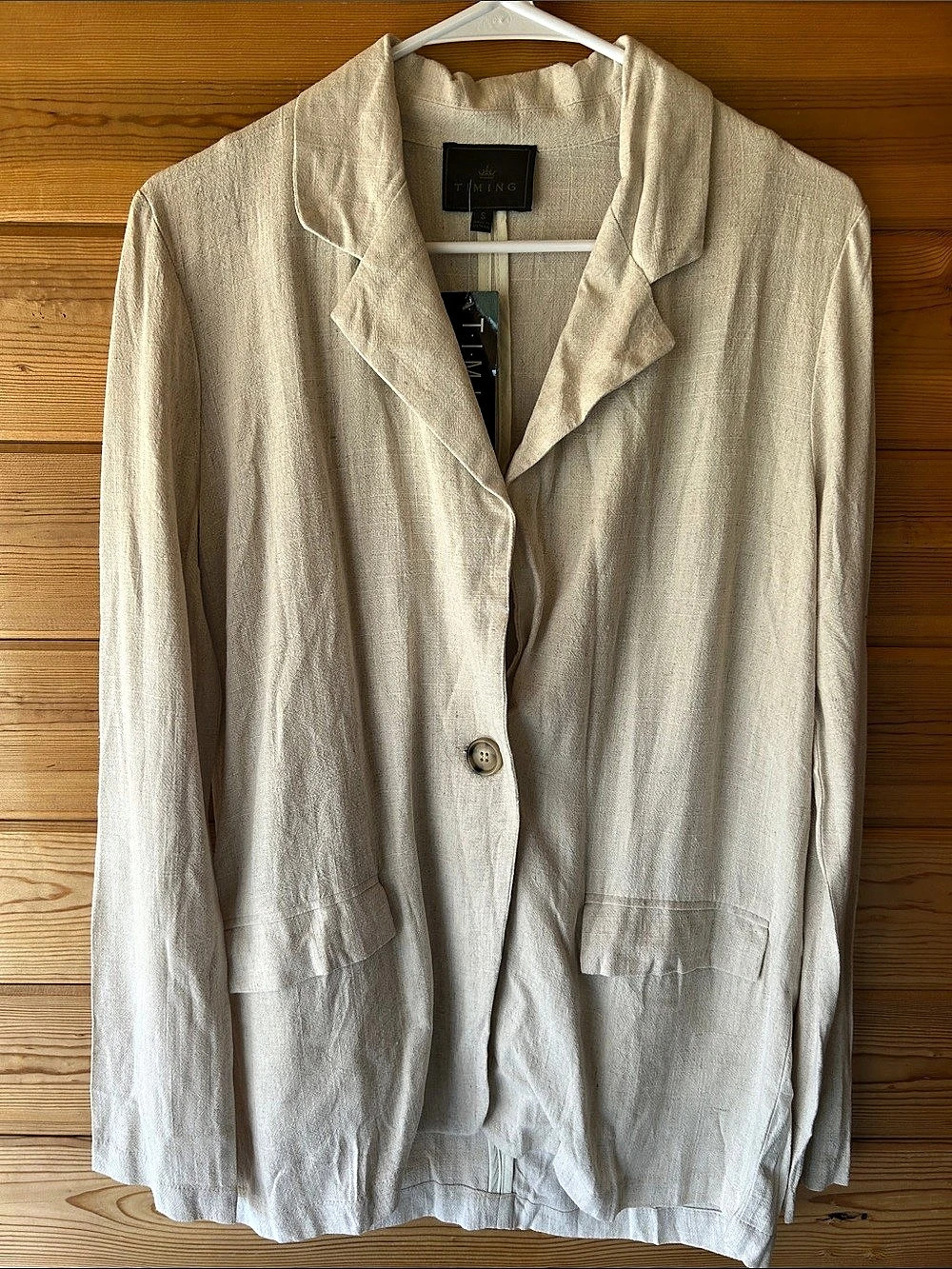 T|M|I|N|G Linen Blend Blazer Size Small NWT